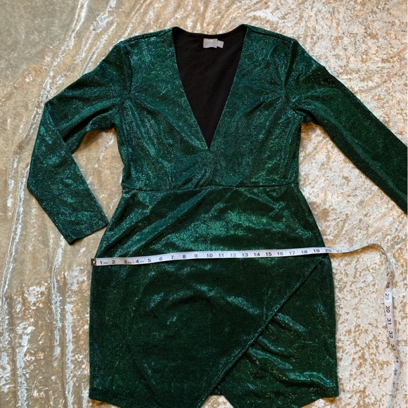 Emerald Sparkly Dress - Picture 9 of 10